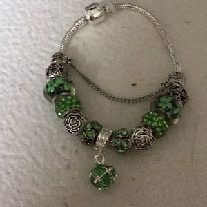 European charm  bracelet with charms